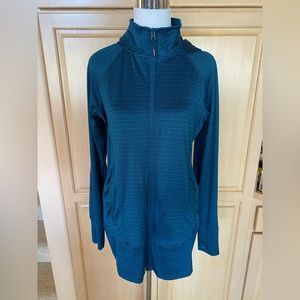 Mondetta Hoodie Full Zip - Long Sleeve - Hooded - teal bluish Large.